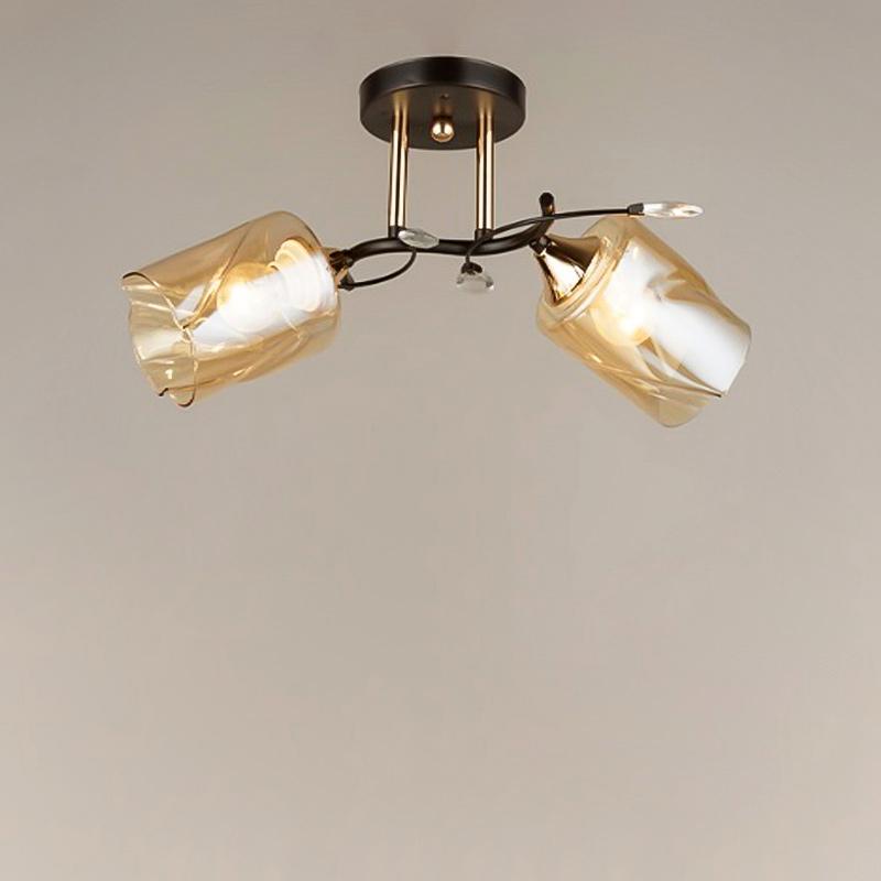 Люстра потолочная Light House SRS-16293/2 на две лампы Черный / Золото