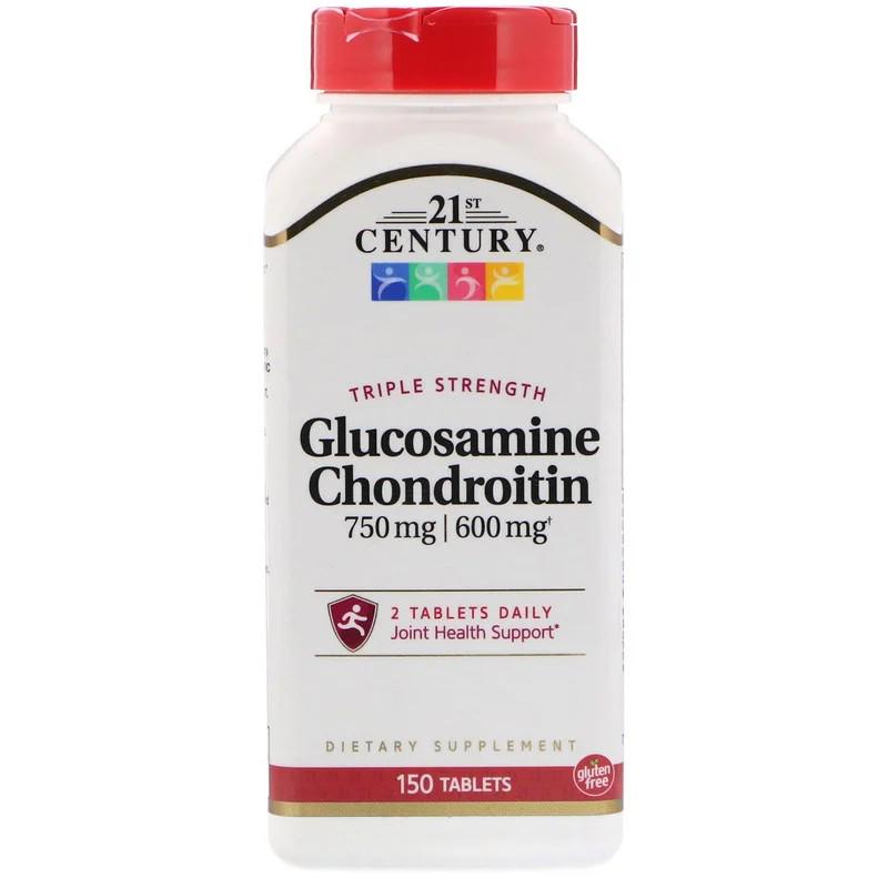 Натуральная добавка 21st Century Glucosamine / Chondroitin Triple Strength 750 мг / 600 мг 150 таблеток