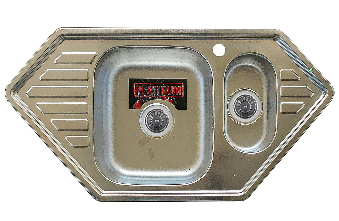 Кухонна мийка із нержавіючої сталі Platinum 9550D 0,8/180 Сатін