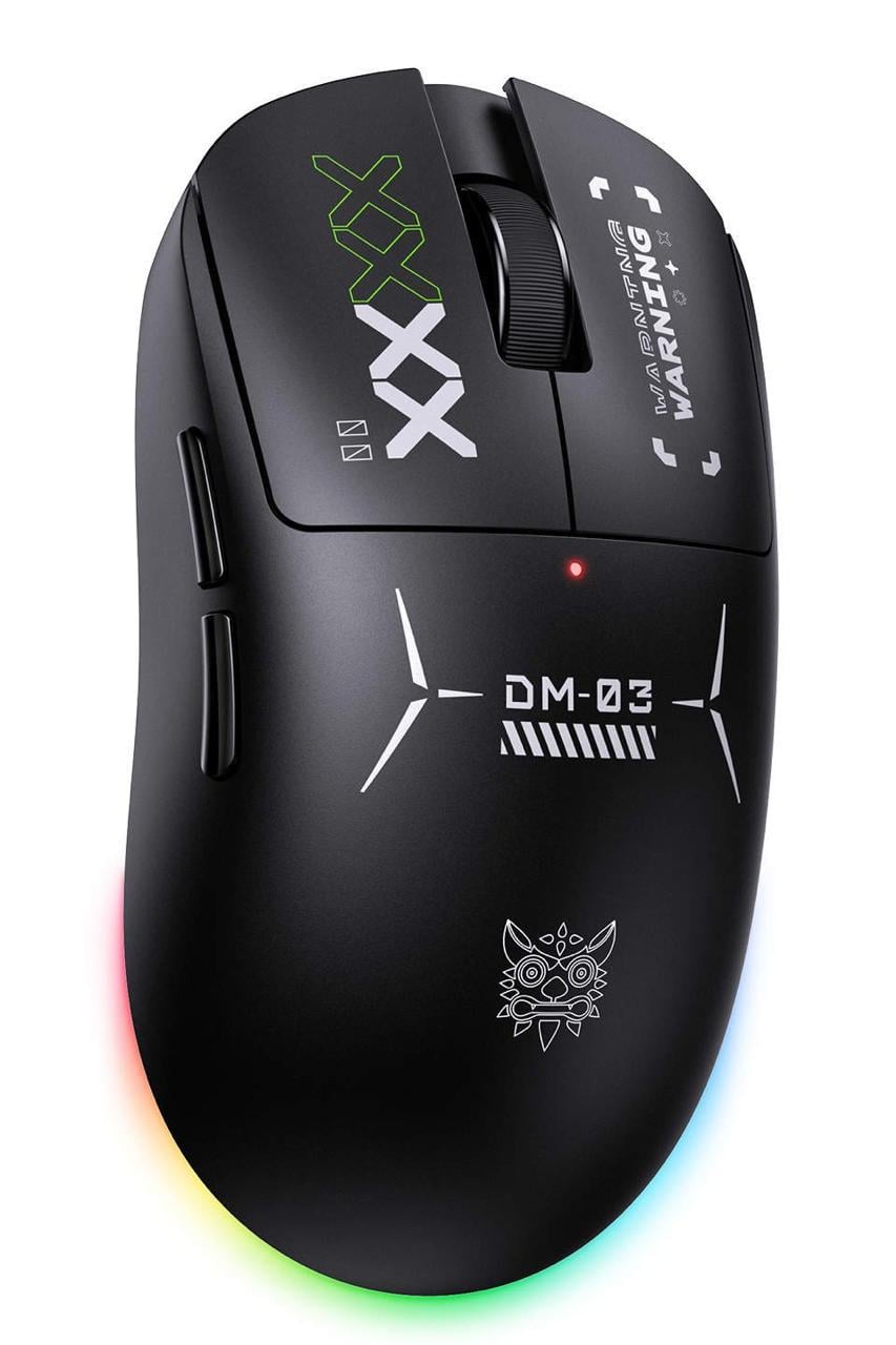 Мышка игровая беспроводная Onikuma с RGB подсветкой 12000 DPI 3 режима подключения Bluetooth/2,4GHz/проводное (782347)