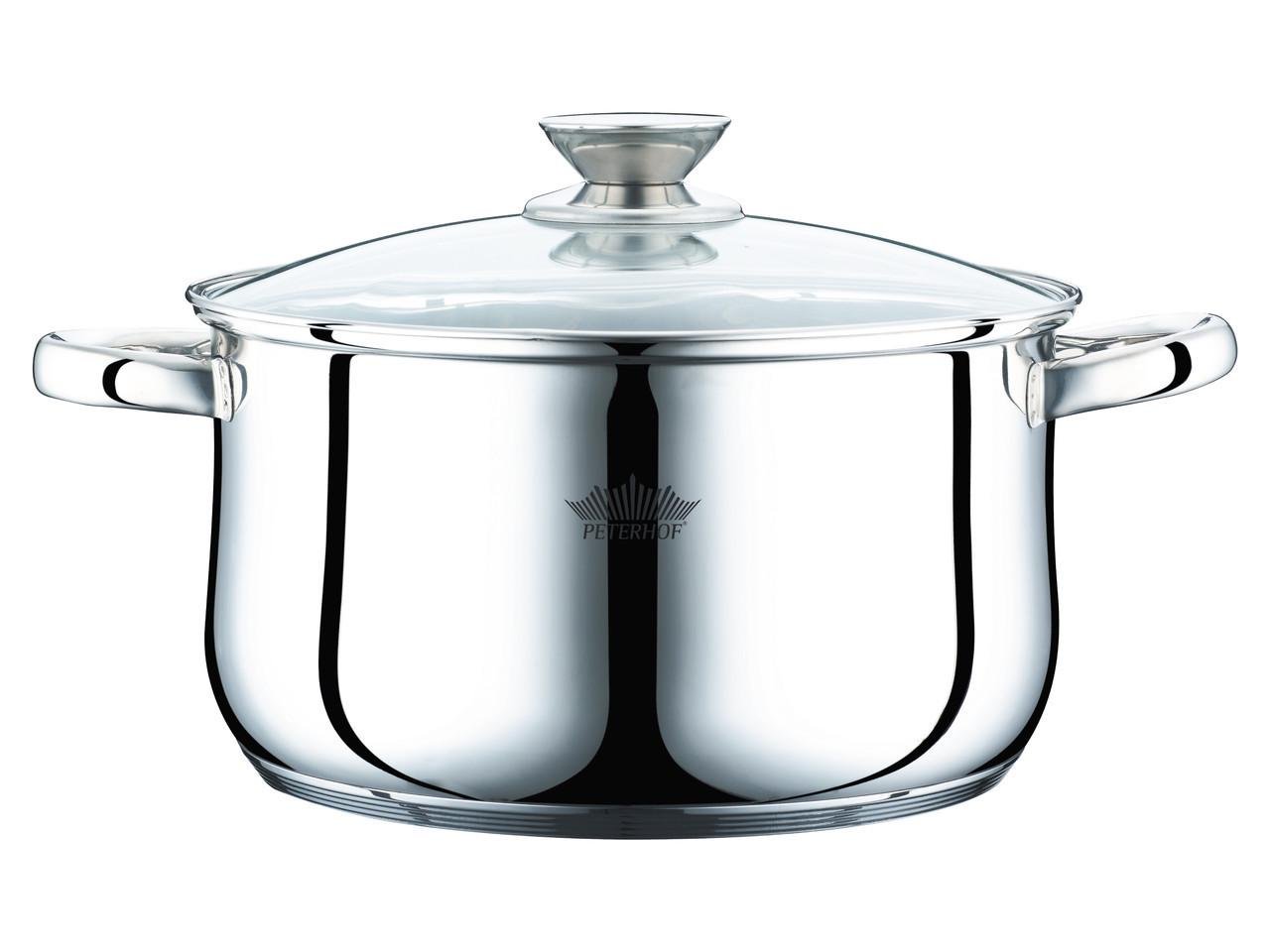 Каструля нержавіюча Peterhof Torro з кришкою 18 см 2,5 л (PH-15809-18)