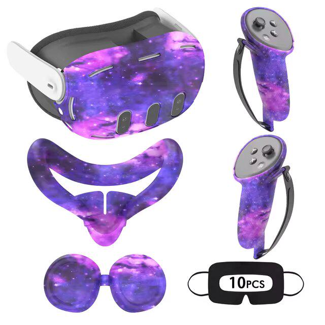 Защитный набор силиконовый дизайнерский для Meta Quest 3 Violet (ACS-SDZNMQ3vl)