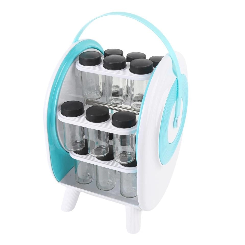 Набор банок для приправ 18 шт. Белый с голубым (33372)