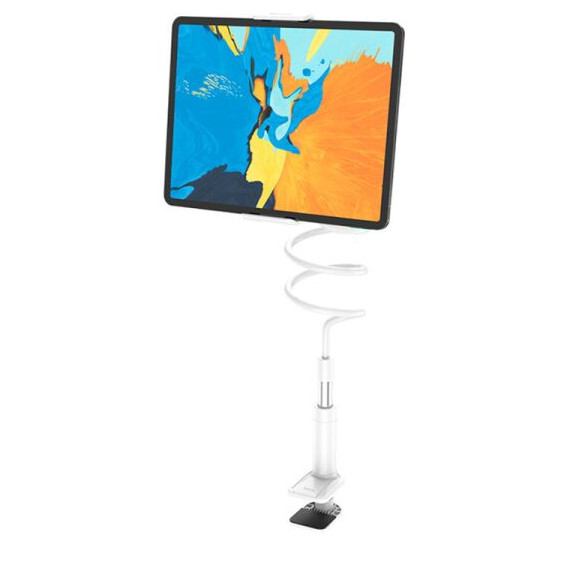 Держатель для телефона в машину Hoco PH24 стальной зажим гибкий Белый