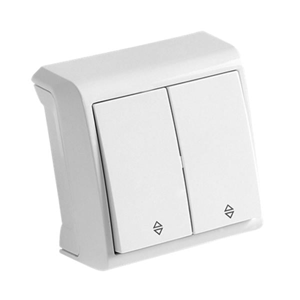 Выключатель двухклавишный VIKO Vera проходной Белый (28749747)