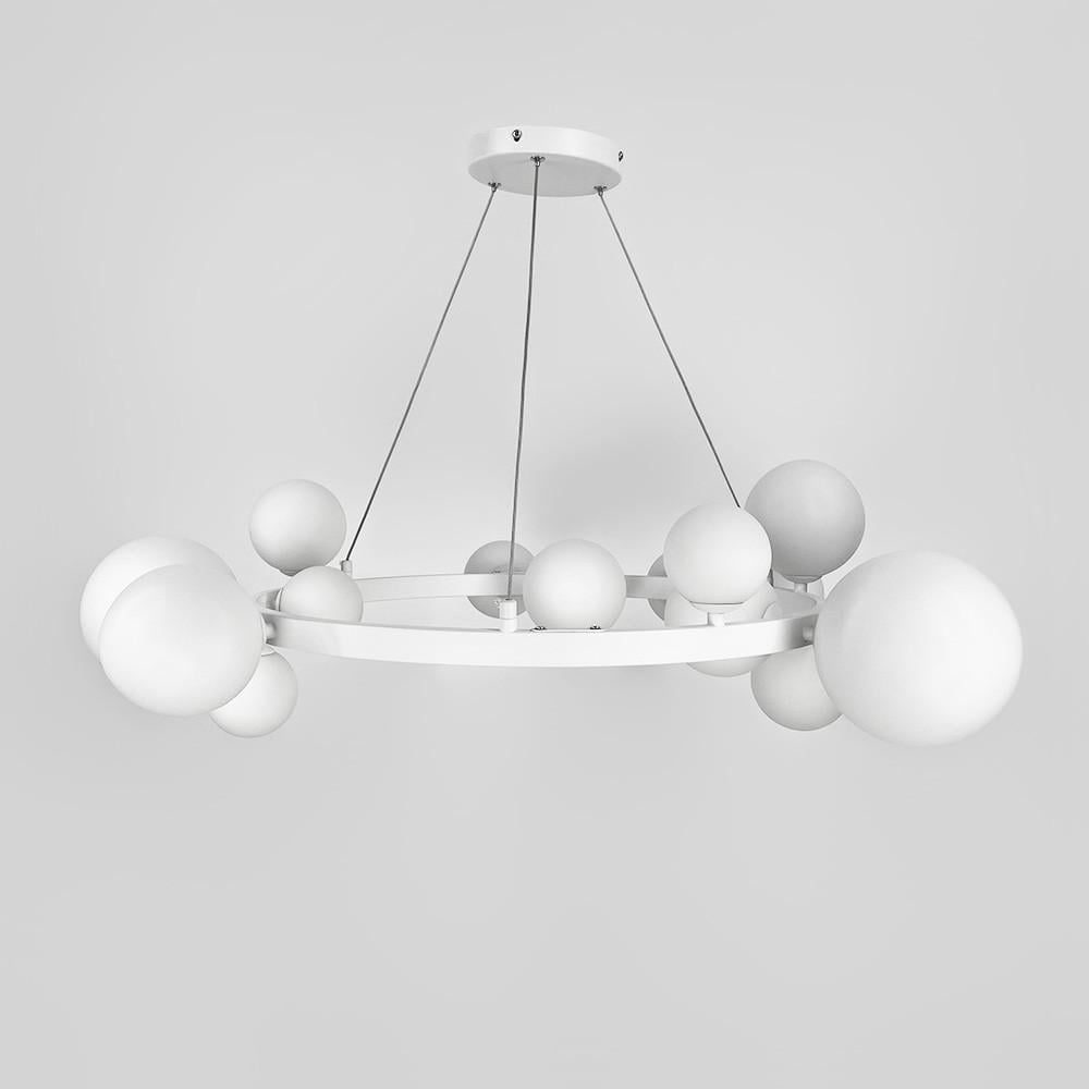 Люстра кільцева з 15 білими плафонами 85 см Білий (AT 32/15 WT) - фото 2 Люстра кільцева з 15 білими плафонами 85 см Білий (AT 32/15 WT) - фото 2