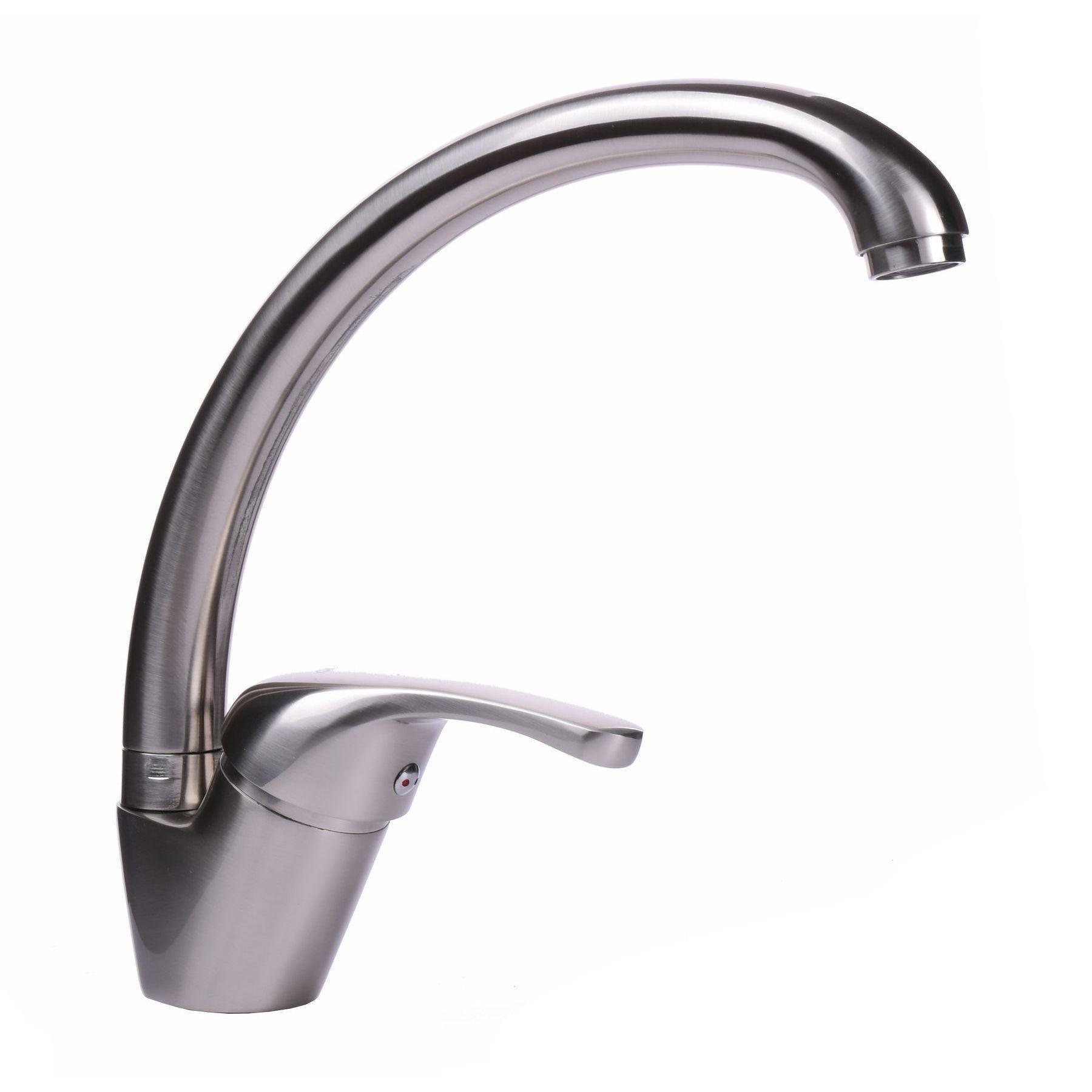 Кран на кухню Globus Lux Нікель/Сатин (19211)