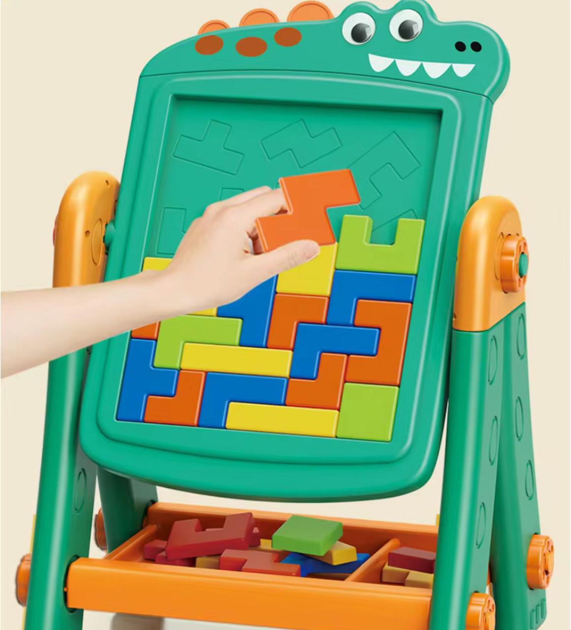 Мольберт двусторонний с конструктором/магнитно-маркерной/доской и аксессуарами (36) - фото 4