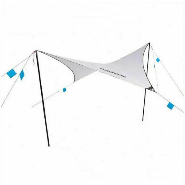 Тент для кемпинга Naturehike Rhombus NH19TM003, 150D / Silver Coated, 402х268 см, серый (6927595738085) - фото 4