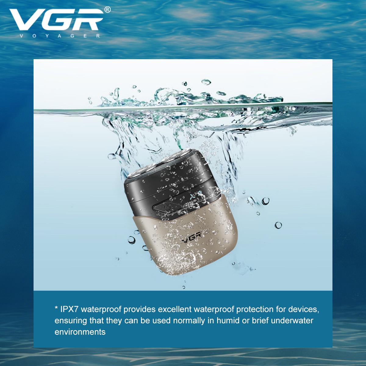 Электробритва роторная VGR V-345 350 мА/ч IPX7 Серый (9195) - фото 4