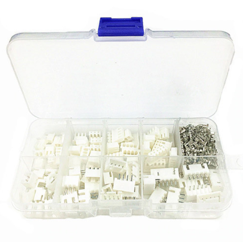 Набір роз'єм гніздо конектор живлення XH2,54 2p 3p 4p 5p 2,54 мм тато-мама в кейсі 80 шт. (284551) Набір роз'єм гніздо конектор живлення XH2,54 2p 3p 4p 5p 2,54 мм тато-мама в кейсі 80 шт. (284551)