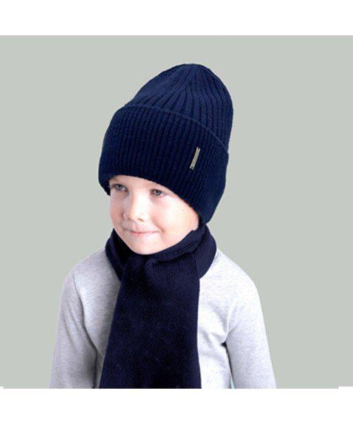 Комплект шапка и шарф детский Elf Гаспар р. 52 Синий (OK001157)