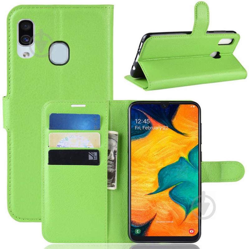 Чехол-книжка Litchie Wallet для Samsung Galaxy A20 / Galaxy A30 Салатовый (hub_pkyG11609)
