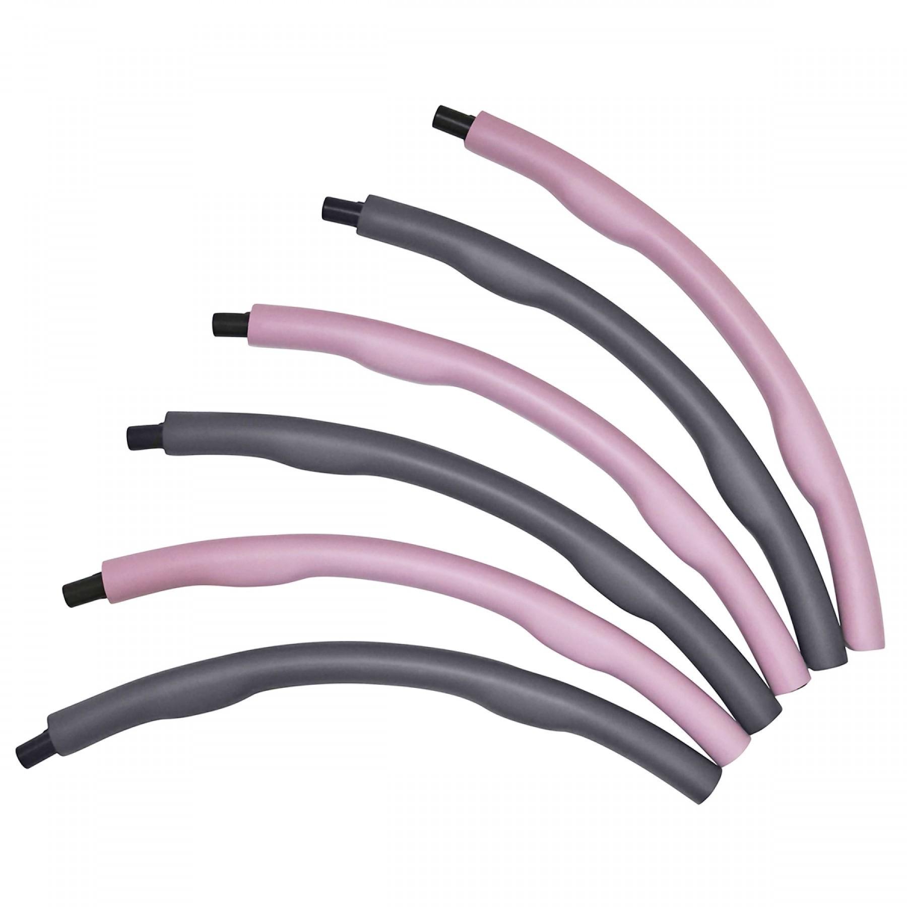 Обруч массажный Hula Hoop SportVida 100 см 1,2 кг Grey/Pink (SV-HK0338) - фото 6