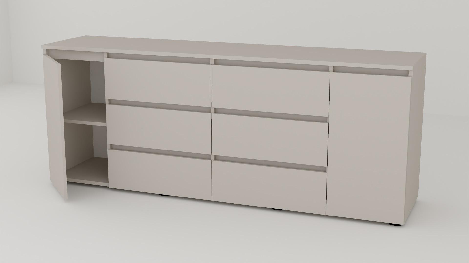 Комод Алекса СН-1331/38 190х38х75 см Кашемир