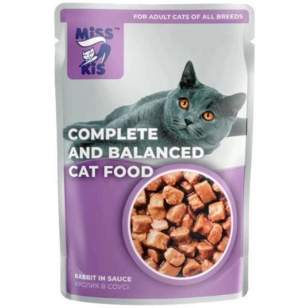 Корм для котів Miss Kis Кролик в соусі пауч 100 г 24 шт. (15394059)