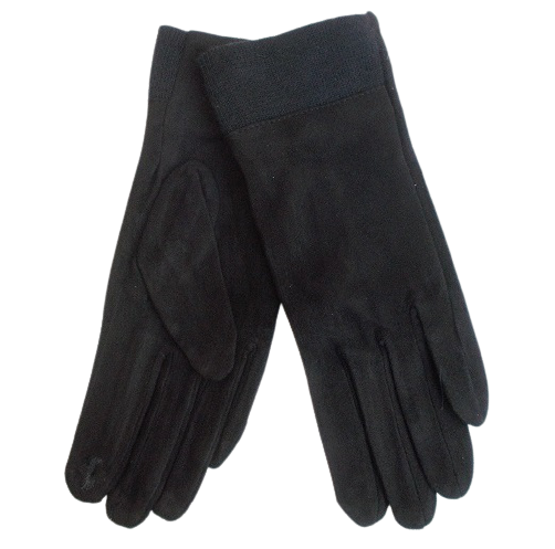 Перчатки замшевые без утеплителя Anjela А7 р. 8,5 Черный (1402094441)