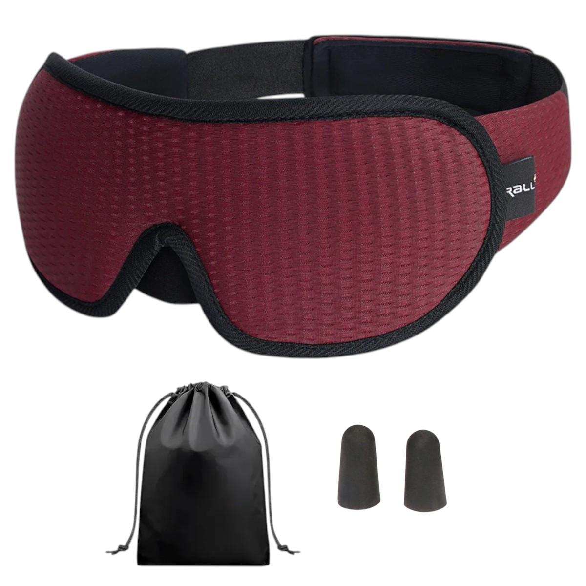 Маска для сна и отдыха Sleep Eye с дышащим эффектом 3D с берушами Бордовый - фото 3 Маска для сна и отдыха Sleep Eye с дышащим эффектом 3D с берушами Бордовый - фото 3