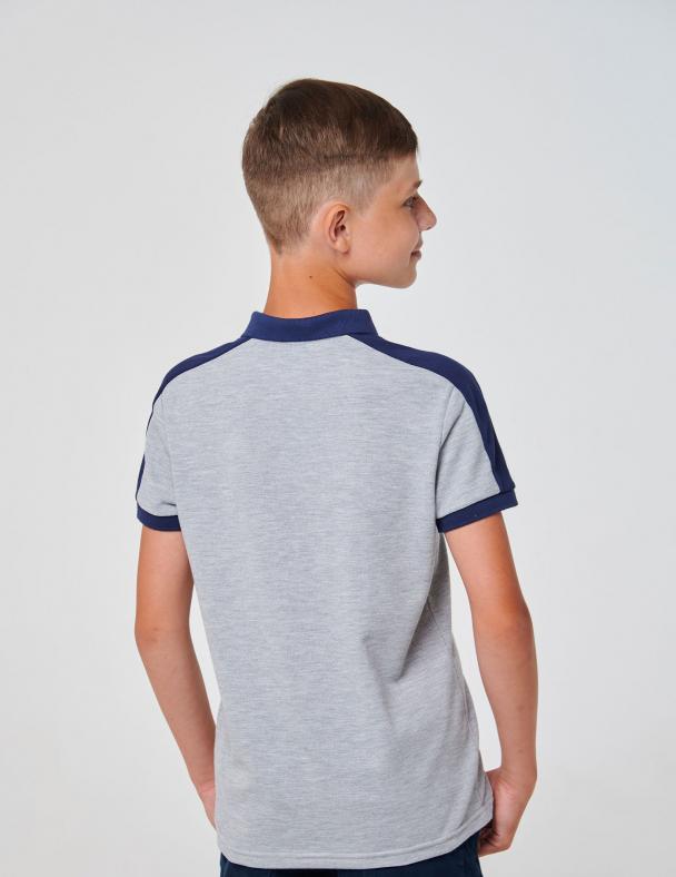 Футболка-поло для мальчика Smil Лакоста Серый меланж 128 см 100 cotton (114883) - фото 4 Футболка-поло для мальчика Smil Лакоста Серый меланж 128 см 100 cotton (114883) - фото 4
