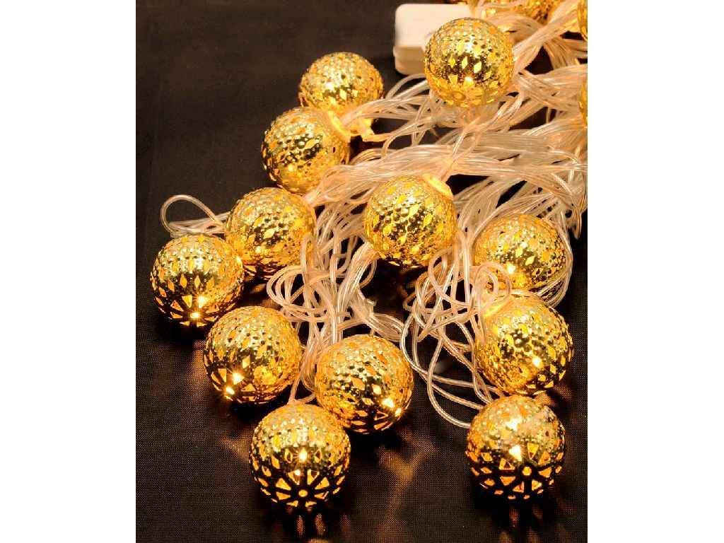 Гірлянда Фігурки 20LED Кулька-1 5 м з перехідником Теплий білий (1663-07)