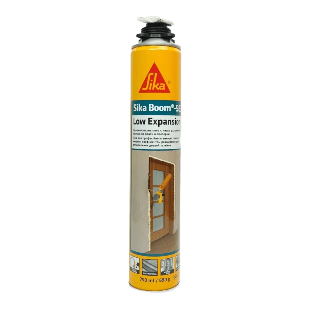 Піна монтажна професійна з низьким розширенням Sika Sika Boom-583 високий вихід балон 750 мл