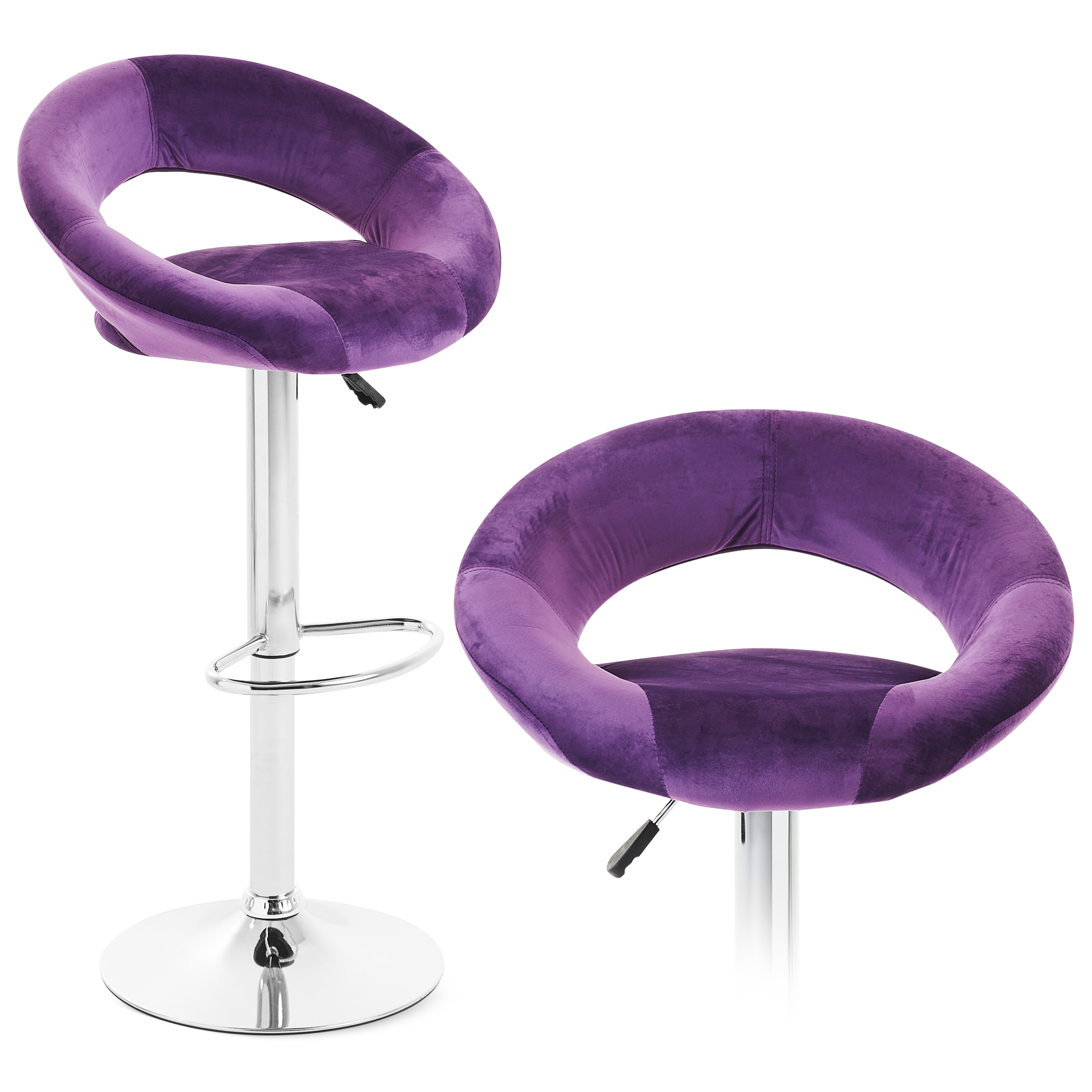 Стул барный хокер Homart 759VB Фиолетовый (9343) - фото 2 Стул барный хокер Homart 759VB Фиолетовый (9343) - фото 2