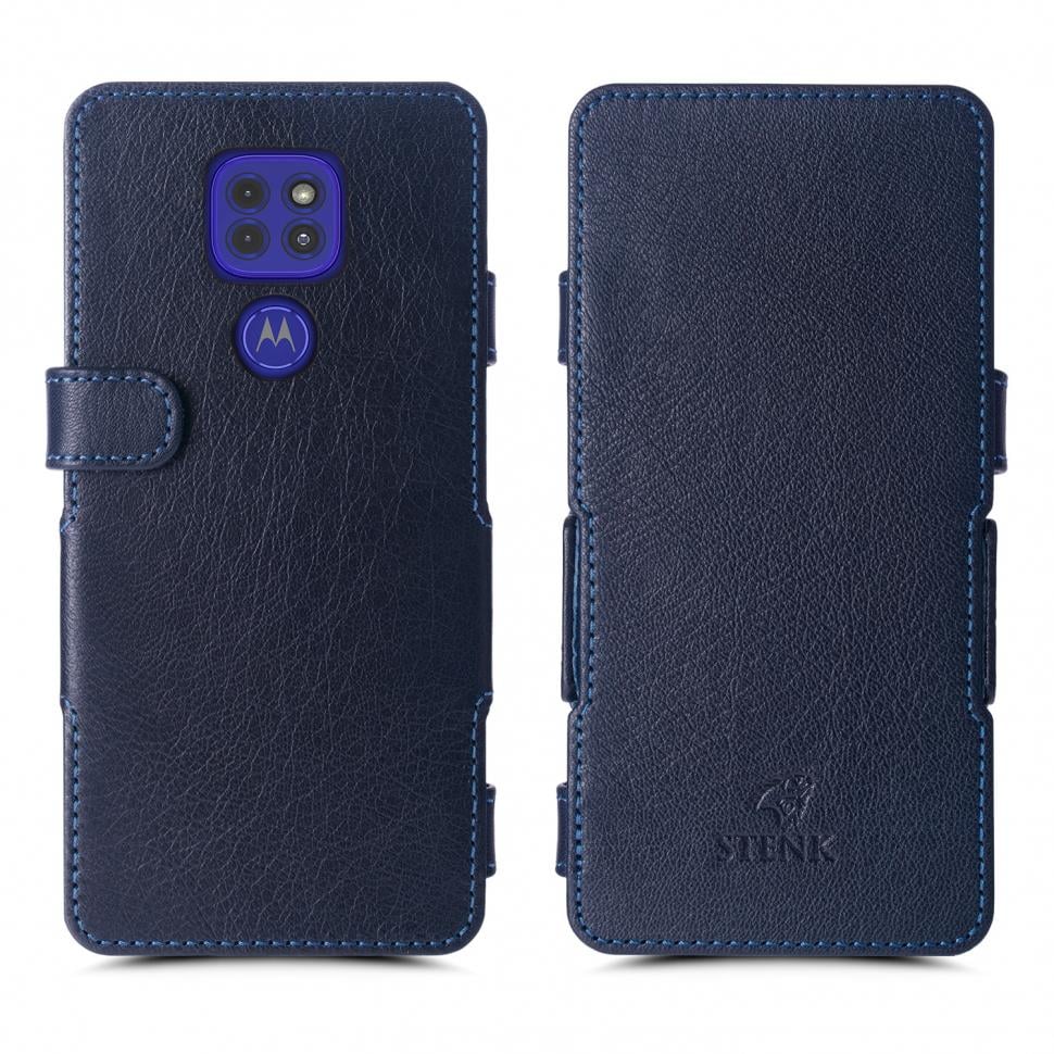 Чехол книжка Stenk Prime для Motorola Moto G9 Play Синий (66471)