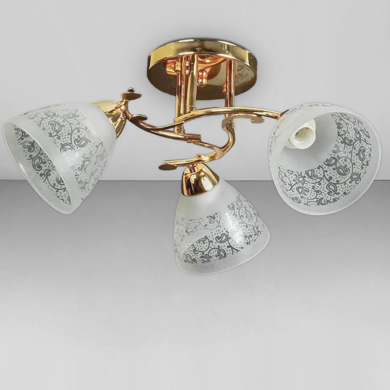 Стельова люстра Light House SH-18161/3A 500х500х240 мм Золотий Стельова люстра Light House SH-18161/3A 500х500х240 мм Золотий