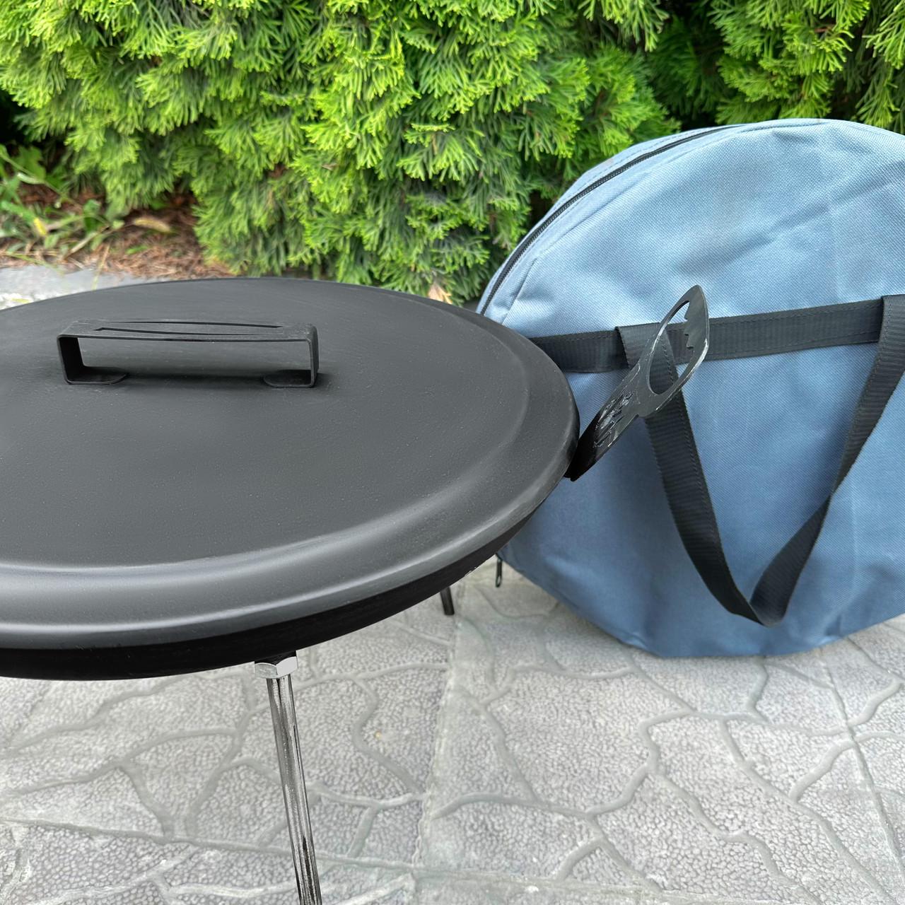 Сковорода с диском Фрея с крышкой/чехлом/съемными ножками 40 см (SDR-40KCH) - фото 6