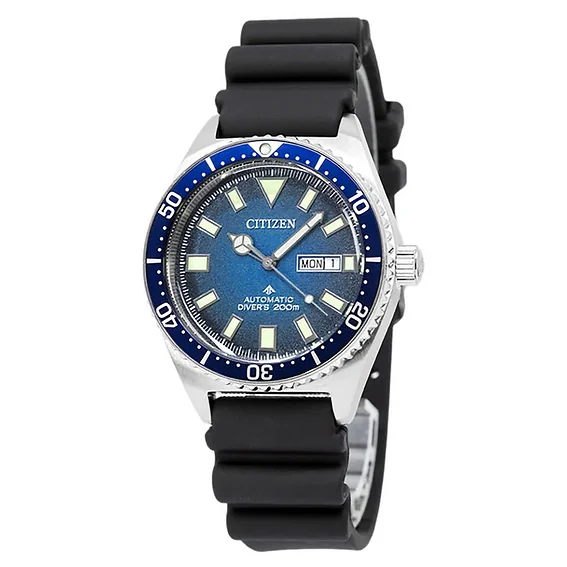 Наручные часы мужские Citizen NY0129-07L Promaster Mechanical Diver со стальным корпусом/синим циферблатом и водозащитой 200 м