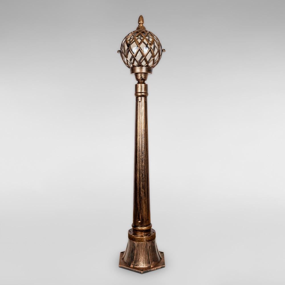 Столбик уличный фонарный на один светильник Light House LS-18906-LL-S AB Бронзовый
