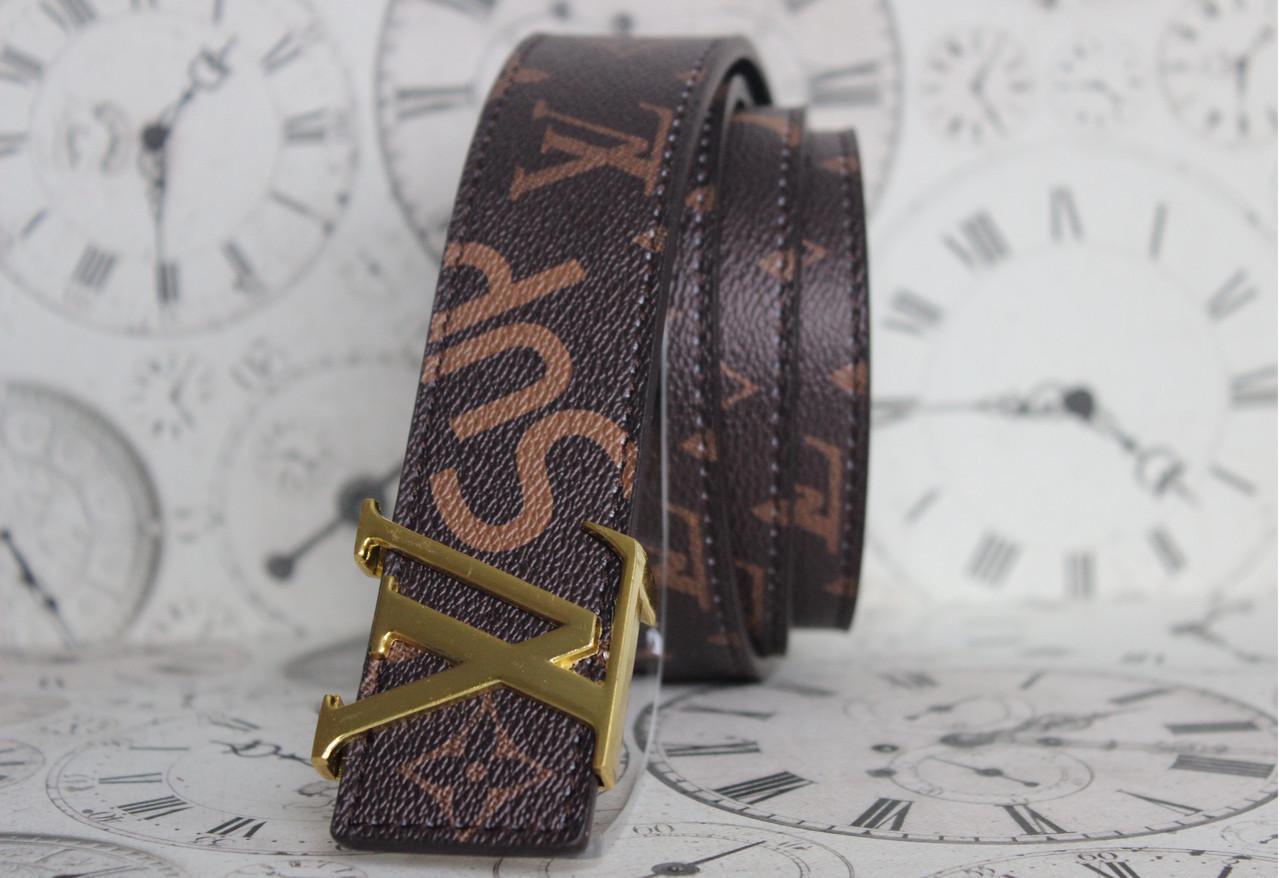 Ремень Louis Vuitton х Supreme Золотой (666426391)