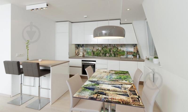 Наклейка виниловая на стол Zatarga «Замок у реки» 600х1200 мм Z180638st