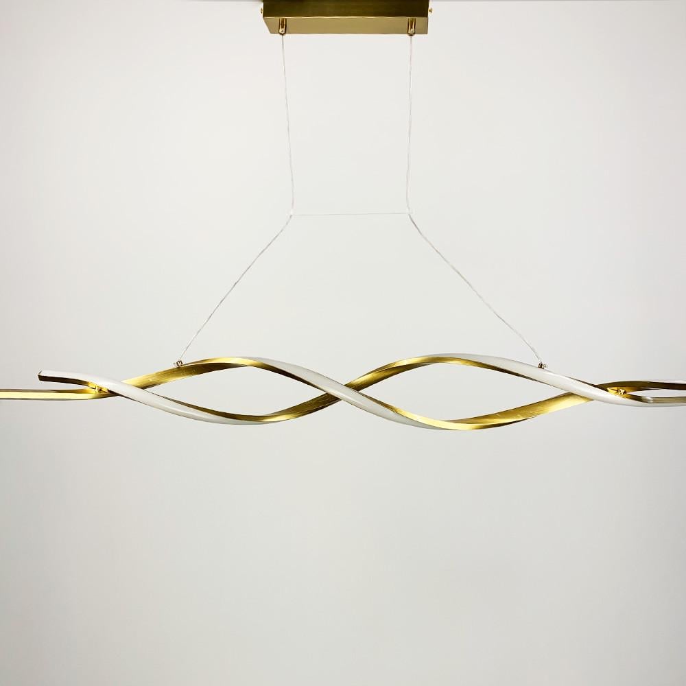 Світильник лінійний підвісний LED SCREW 100 см Золотий (h 20L AB)