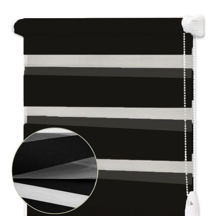 Ролета тканинна День-Ніч Mini Besta Wenster Chic DN 6008 107,5х185 см Чорний (АНБ69819606)