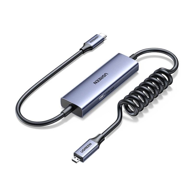 Карта видеозахвата Micro HDMI UGREEN UG301 USB-C 4K 100 Вт Серый (45027)