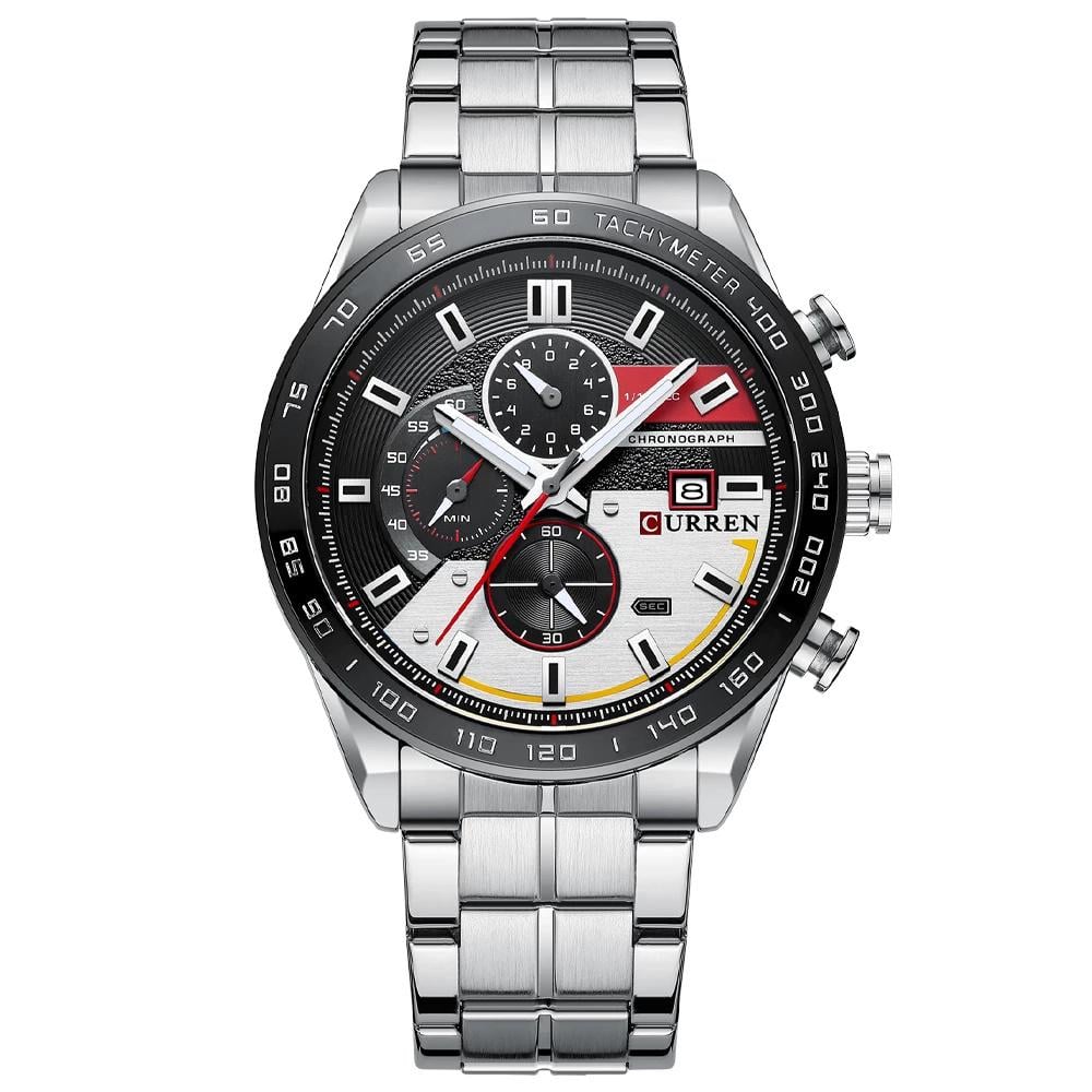 Часы наручные мужские Curren Chronograph Silver (2513)