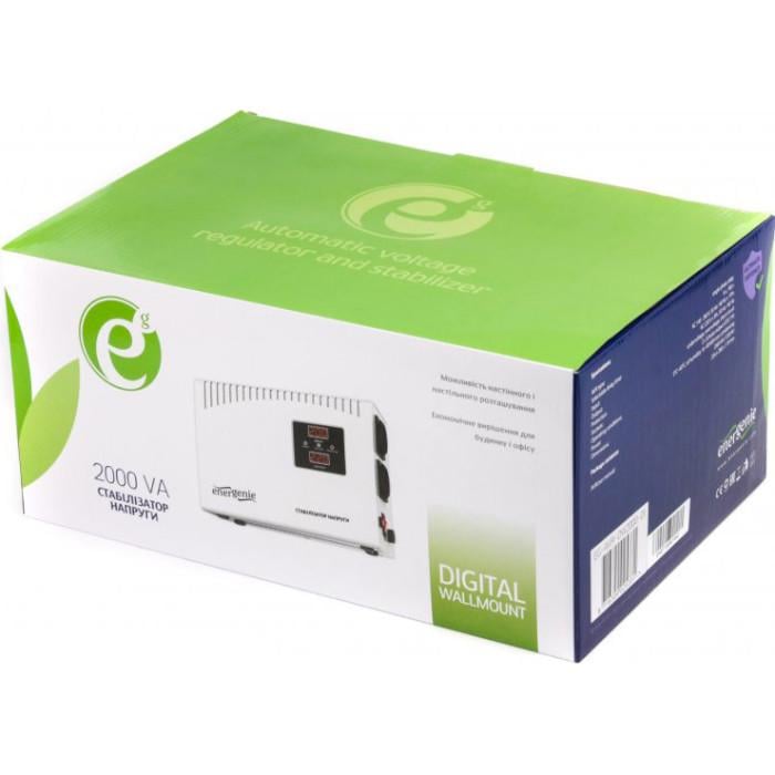 Стабілізатор напруги EnerGenie EG-AVR-DW2000-01 2000VA Relay Black (24869066) - фото 3