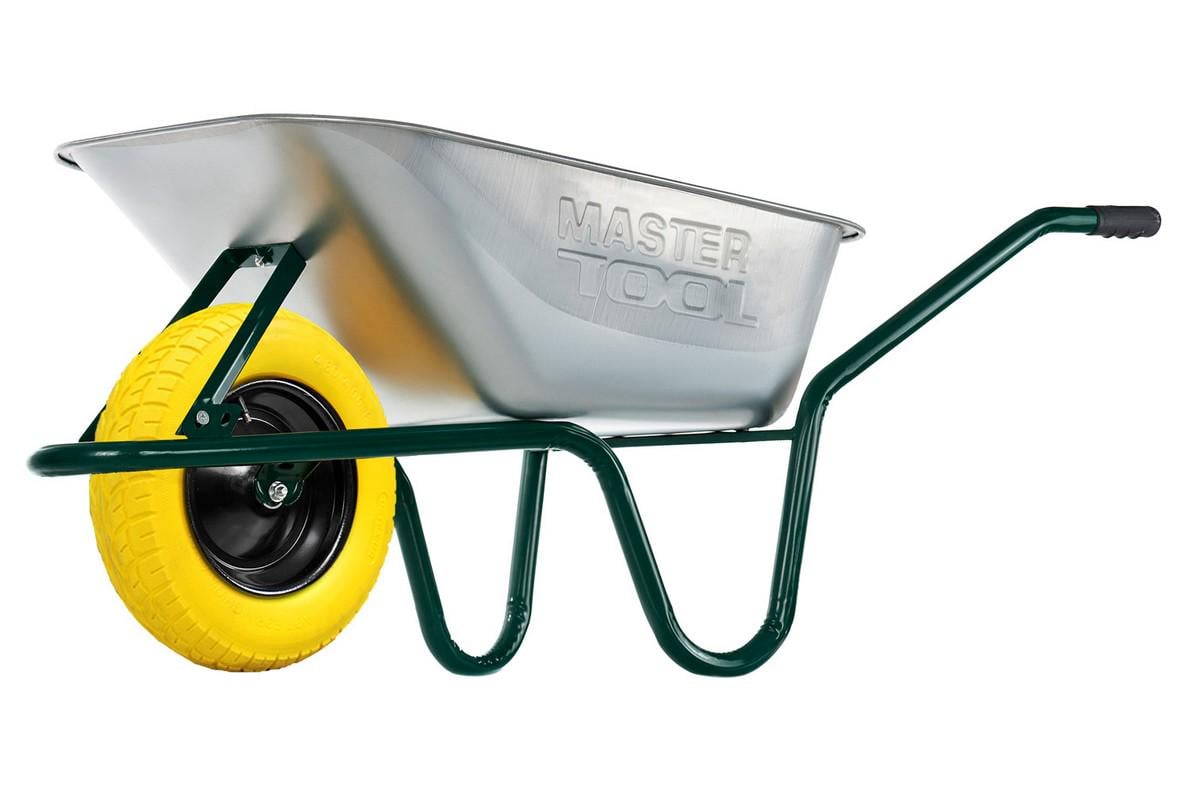 Тачка садово-строительная MasterTool D-1 одноколесная 85 л/160 кг колесо полиуретановое PU 4,0х8/40 см подшипник