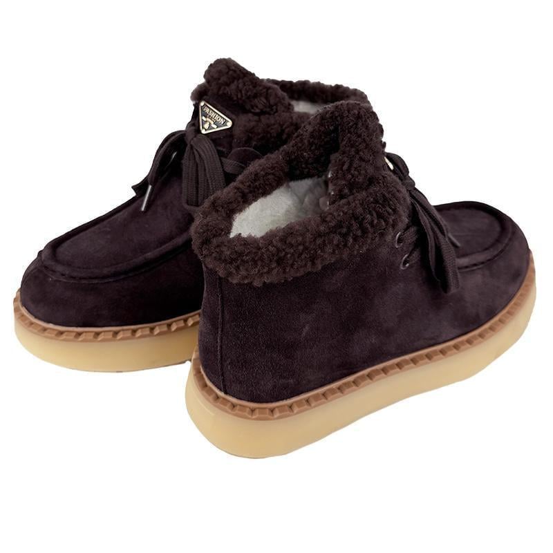 Черевики жіночі замшеві шнурівка 608-6 p. 39 25,5 см Коричневий - фото 3