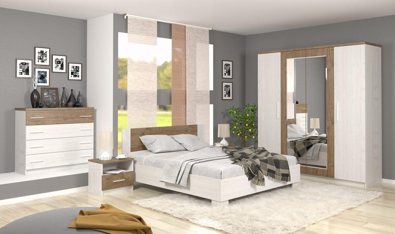 Чотиридверна шафа 4Д з 2 дзеркалами Мебель-Сервіс Markos 2008х581х2141 мм Андерсон пайн/Дуб апріл (27363368) - фото 4