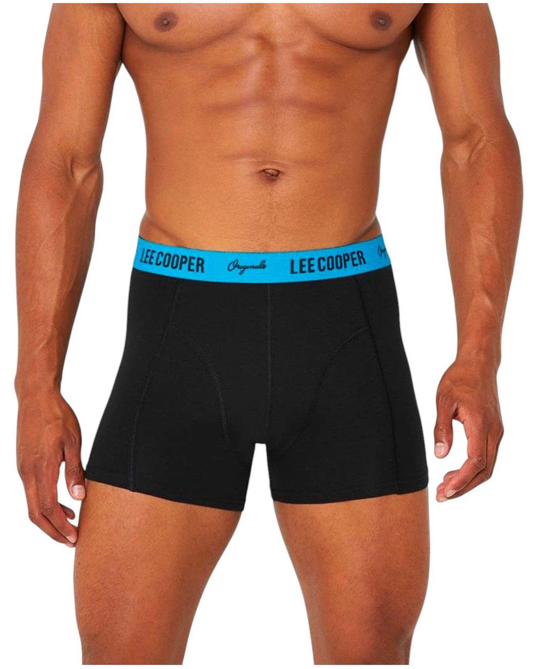 Труси-боксери чоловічі Lee Cooper 42261140LBLUE 3XL Чорний з блакитним поясом (2422611405504)
