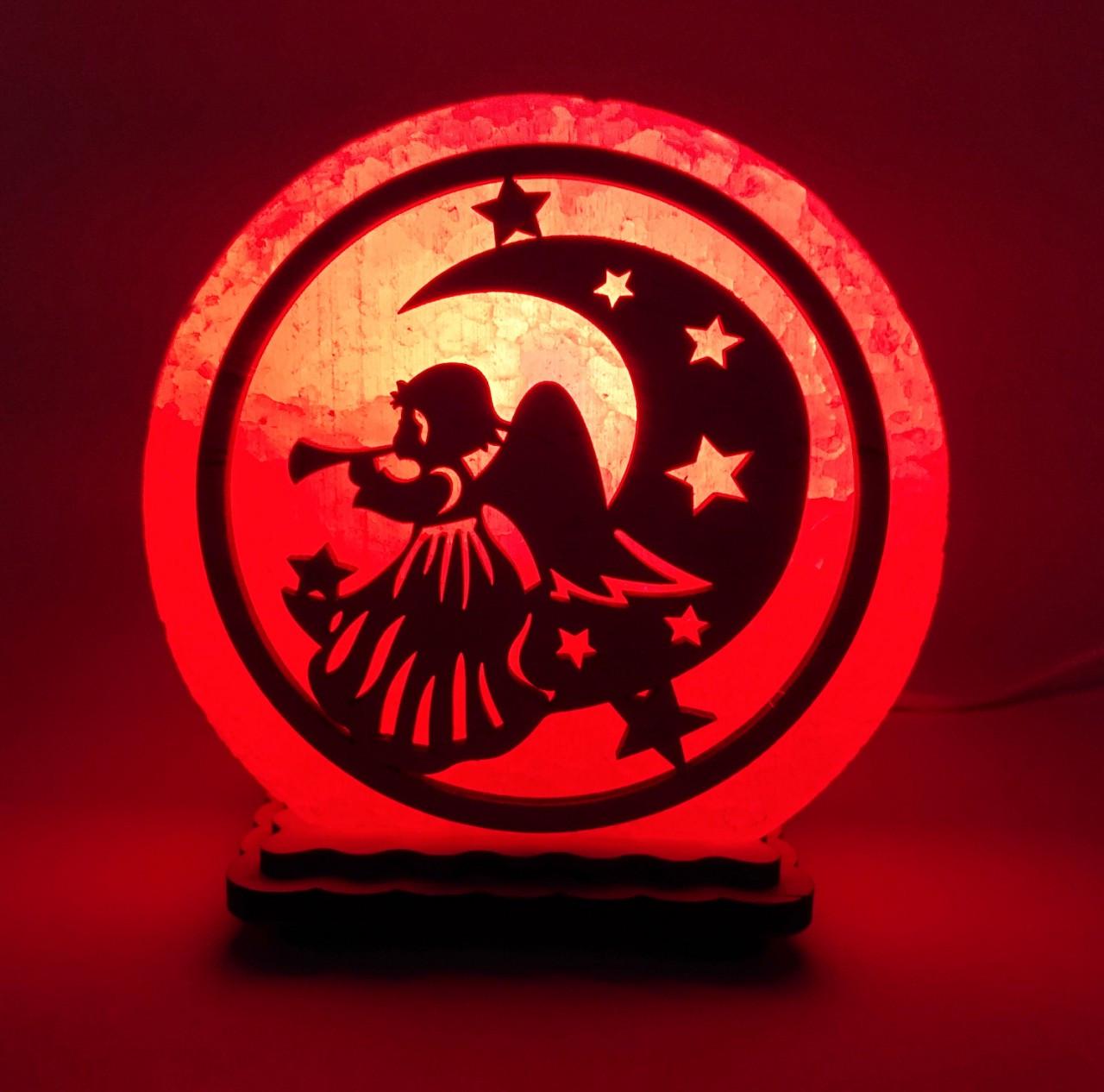 Соляной светильник Ангел с дудкой (KM-00001-r)