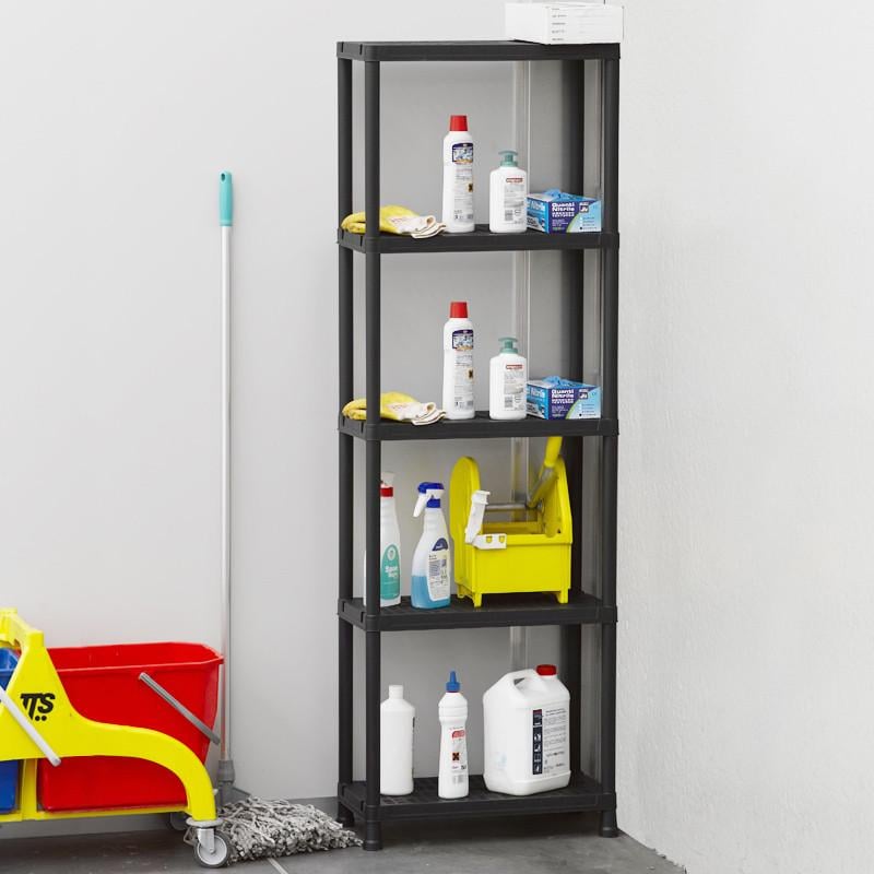 Стелаж пластиковий універсальний на 5 полиць Universal-LS Toomax Чорний - фото 3