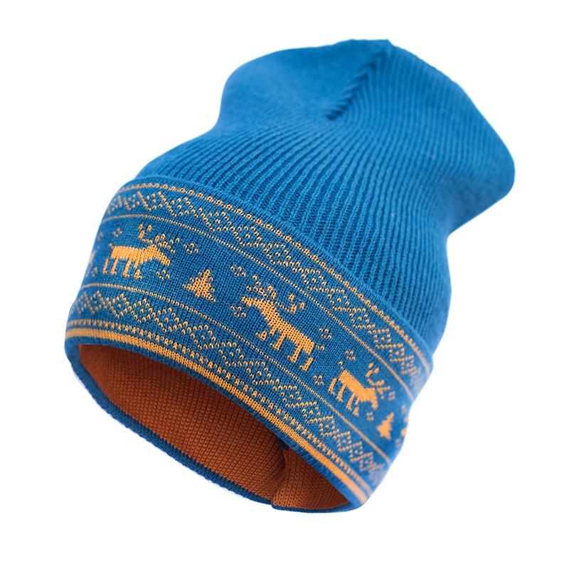 Шапка із шерсті мериноса Софія 48-54 см Бірюзовий (412-10)