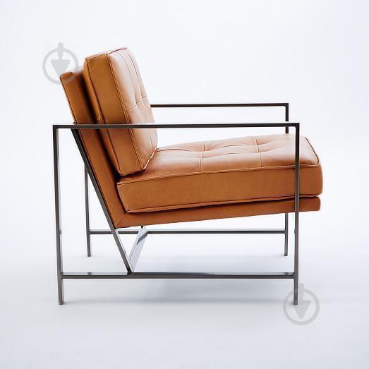 Мягкое кресло на металлическом каркасе  JecksonLoft Шенон Коричневый 047