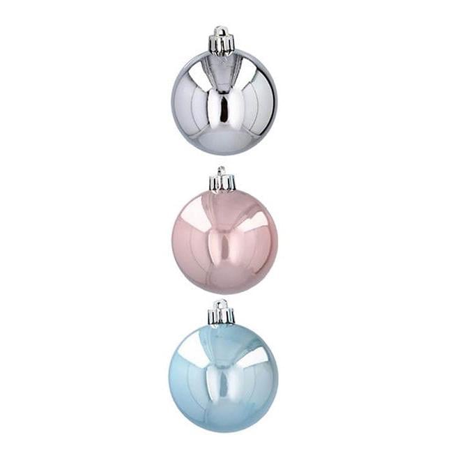 Набор пластиковых новогодних шаров Flora 12 шт. d 6 см (43081)