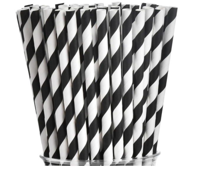Трубочки коктейльные 25 шт. 20 см Черно-белый (2108/8) - фото 5