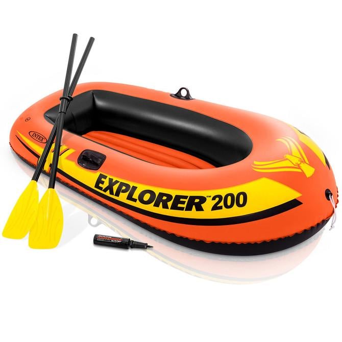Надувная лодка двухместная Intex Explorer с веслами 185х94х41 см (31991942)