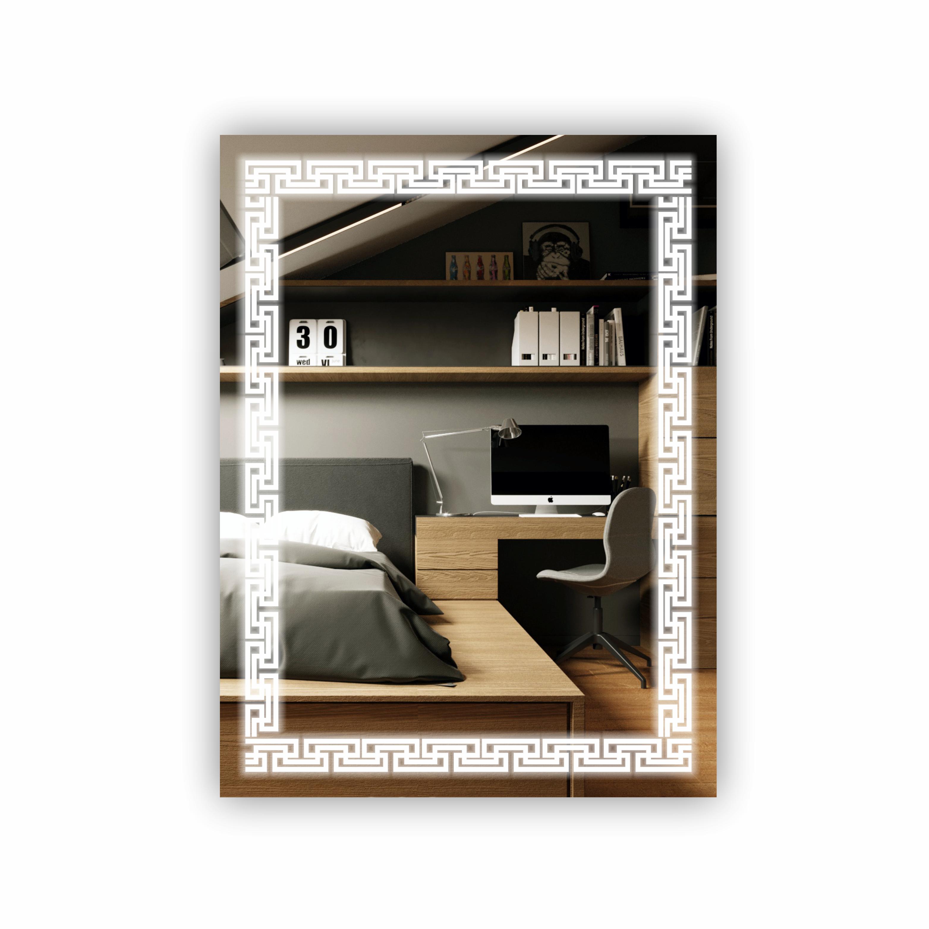 Зеркало с LED подсветкой 600х800 мм (R-006)